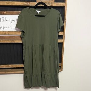 Time and Tru Olive Green Dress